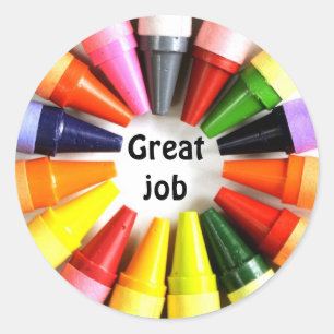 großartige Arbeit Runder Aufkleber