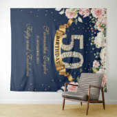 Großartige Bohnoviere und rötlich-rosa Blumengebur Wandteppich (Beispiel (Horizontal))