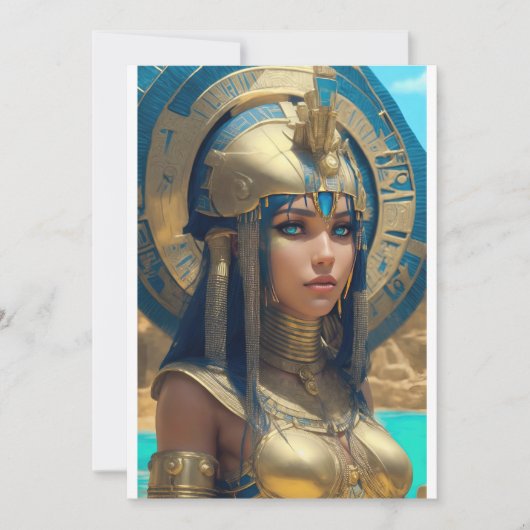 Großartige Cleopatra Einladung (Vorderseite)