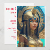 Großartige Cleopatra Einladung (Vorne/Hinten)