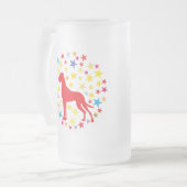 Großartige Dane-Grafik Mattglas Bierglas (Vorderseite Links)