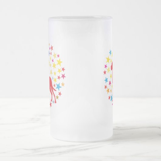 Großartige Dane-Grafik Mattglas Bierglas (Mittel)