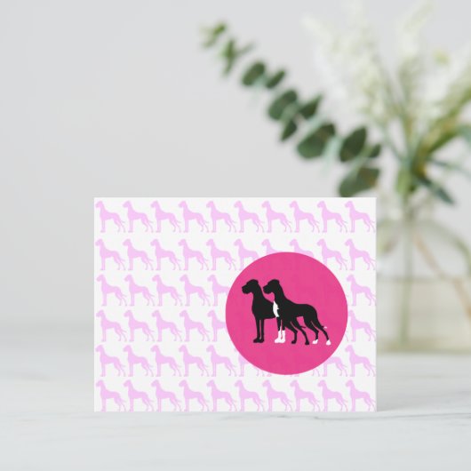 Großartige Dane-Grafik Postkarte (Stehend Vorderseite)