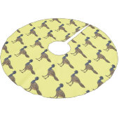 Großartige Darstellung des Cartoon von Vogelscheuc Polyester Weihnachtsbaumdecke (Schrägansicht)