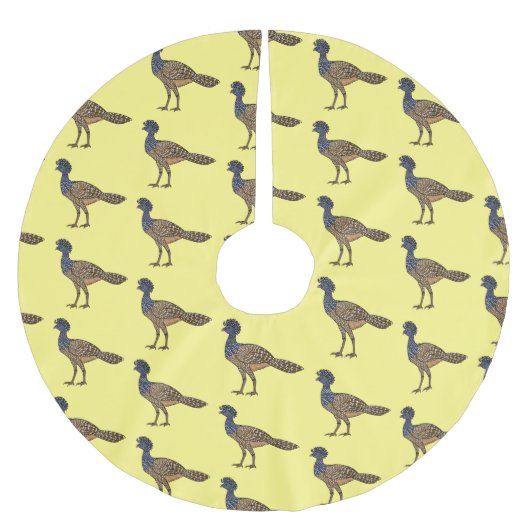 Großartige Darstellung des Cartoon von Vogelscheuc Polyester Weihnachtsbaumdecke (Vorderseite)