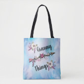 Großartige Dinge, Federn und Blume Tote Tasche (Vorderseite)