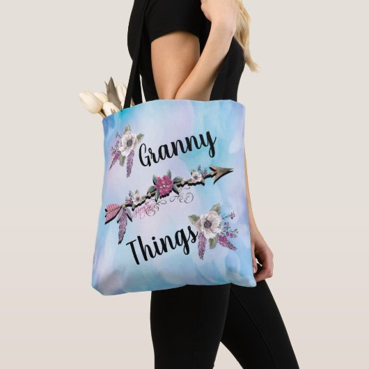 Großartige Dinge, Federn und Blume Tote Tasche (Von Nahem)