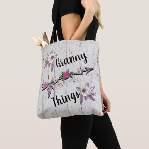 Großartige Dinge, Federn und Blume Tote Tasche