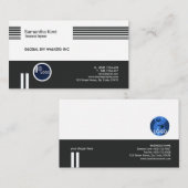 Großartige dynamische schwarze Rebars-Visitenkarte Visitenkarte (Vorne/Hinten)