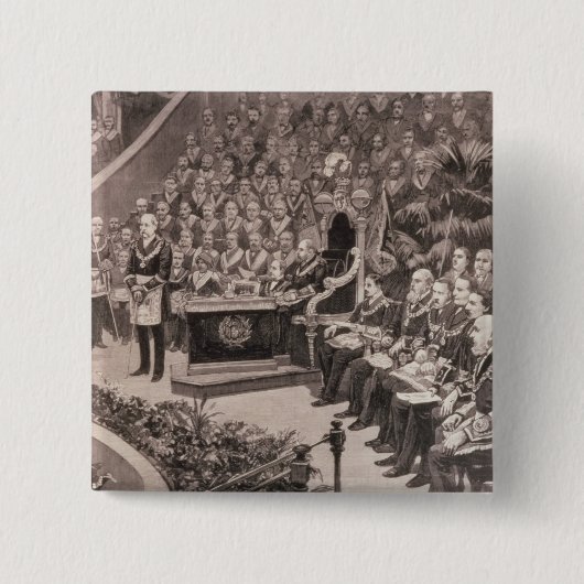 Großartige FreimaurerAnsammlung im königlichen Button (Vorderseite)