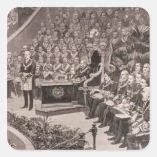 Großartige FreimaurerAnsammlung im königlichen Quadratischer Aufkleber