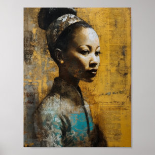 Großartige Gemälde für Frauen mit gemischten Medie Poster