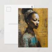 Großartige Gemälde für Frauen mit gemischten Medie Postkarte (Vorne/Hinten)