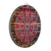Großartige, geölte Holzmaske Dartscheibe (Vorderseite Links)