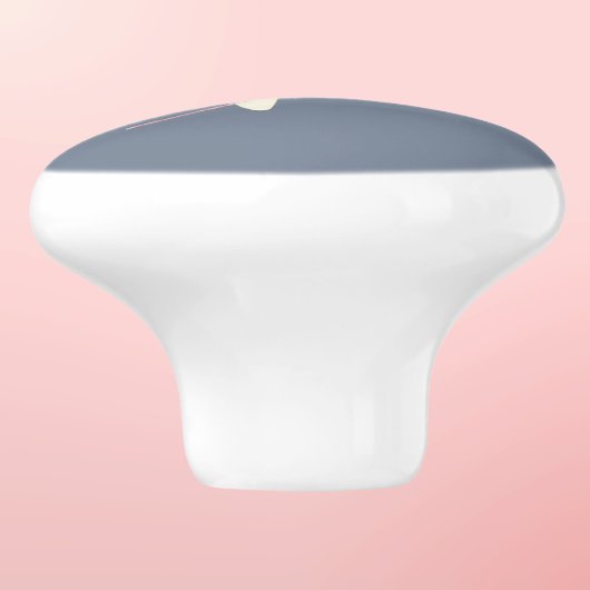 Großartige Goldene Libelle am Rande gegen Grau Keramikknauf