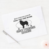 Großartige Hundedesigns in Pyrenäen Ovaler Aufkleber (Umschlag)