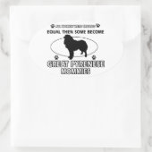 Großartige Hundedesigns in Pyrenäen Ovaler Aufkleber (Tasche)