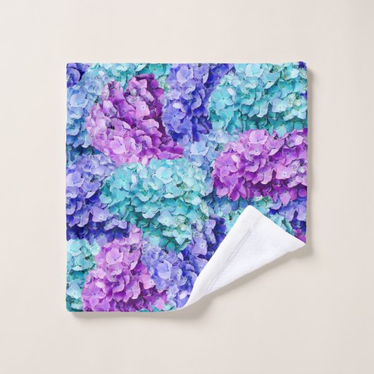 Großartige Hydrangea-Blüten Badhandtuch Set (Waschlappen)