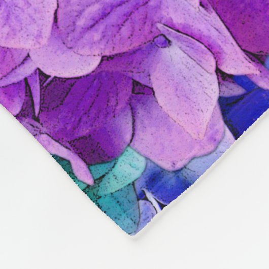 Großartige Hydrangea-Blüten Fleecedecke (Ecke)