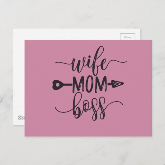 Großartige Idee für den Chef der Ehefrau-Geschenki Postkarte (Vorne/Hinten)