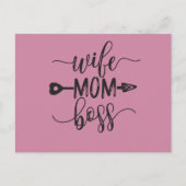 Großartige Idee für den Chef der Ehefrau-Geschenki Postkarte (Vorderseite)