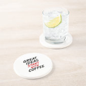 Großartige Ideen beginnen mit Kaffee Getränkeuntersetzer (Seite)
