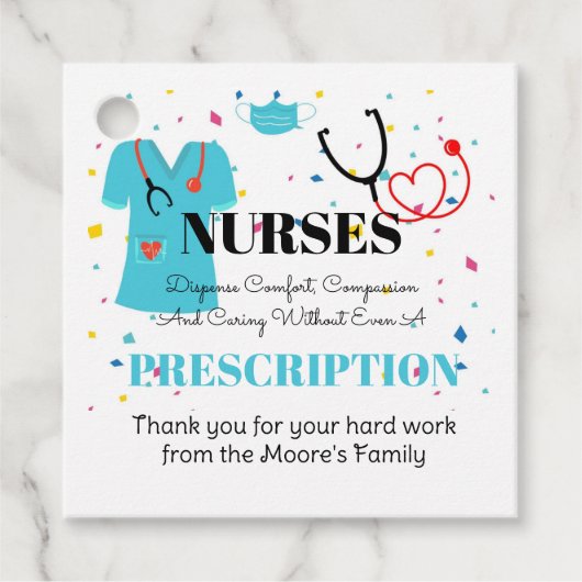 großartige Krankenschwestern wie Sie schätzen Tag Geschenkanhänger (Vorderseite)