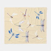 Großartige Libellen in Flight on Light Tan Fleecedecke (Vorderseite (Horizontal))