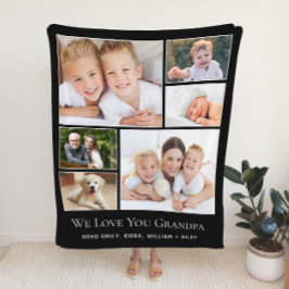 Großartige Liebe Sie Personalisiert Foto Schwarz Sherpadecke