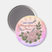 Großartige Mama Rose individuelle Name Magnet (Vorderseite/Rückseite)