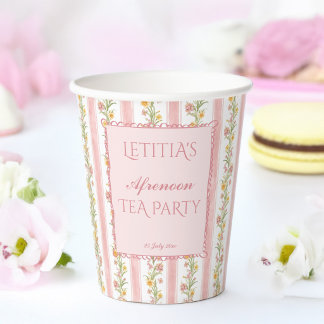 Großartige Millennial-Teeparty-Baby-Shower-Monogra Pappbecher