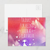 großartige Mutter Postkarte (Vorne/Hinten)