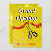 Großartige Öffnungs-ProdukteinführungsgoldParty Einladung (Vorne/Hinten)