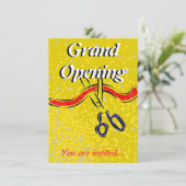 Großartige Öffnungs-ProdukteinführungsgoldParty Einladung (Stehend Vorderseite)