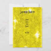 Großartige Öffnungs-ProdukteinführungsgoldParty Einladung (Rückseite)