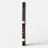 Großartige Personalisierte Gold/Maroon iPhone Case (Rückseite / Links)