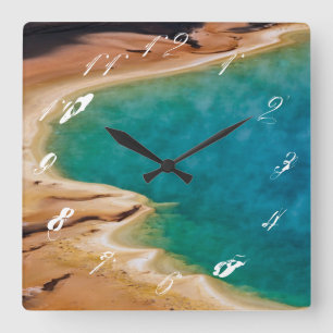 Großartige prismatische Symphonie Quadratische Wanduhr