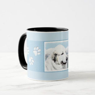 Großartige Pyrenäen-Malerei - Originale Hunde-Kuns Tasse