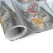 Großartige Rettung Katzenweihnachtspackung Geschenkpapier (Rolleneckpunkt)
