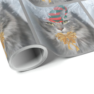 Großartige Rettung Katzenweihnachtspackung Geschenkpapier