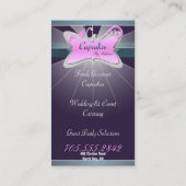 Großartige rosa Strudel-Kuchen-Visitenkarte Visitenkarte (Rückseite)