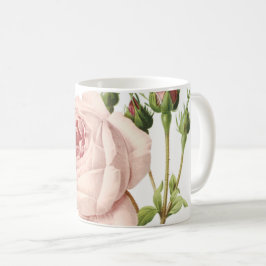 großartige Rose mit Kohlensauger von Redouté Kaffeetasse