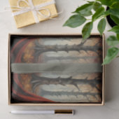 Großartige rote Reithaube mit dem Wolf Seidenpapier (Geschenk)