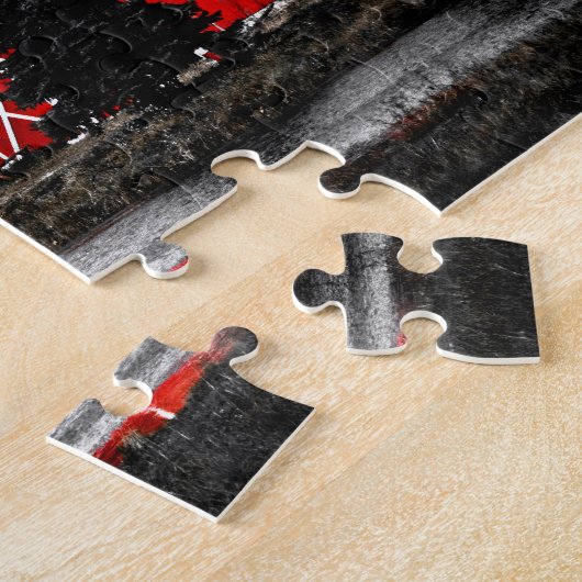 Großartige rote Scheune - Puzzlespiel Puzzle (Seite)