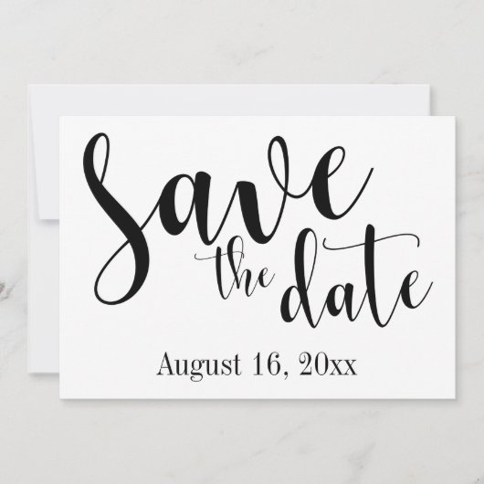 Großartige Schriftzeichen, einfach "Save the Date" Save The Date (Vorderseite)