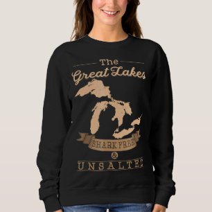 großartige Seen Hai frei ungesalzen michigan Gesch Sweatshirt