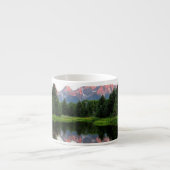 Großartige Teton Reflexionen über dem Biber-Teich Espressotasse (Vorderseite)