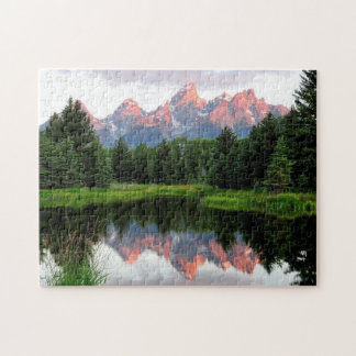 Großartige Teton Reflexionen über dem Biber-Teich Puzzle