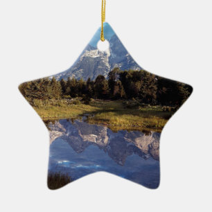 Großartige Teton Reflexionen Yellowstone Keramik Ornament