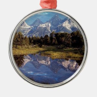Großartige Teton Reflexionen Yellowstone Silbernes Ornament